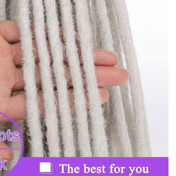 ZRQ Grey Synthetic Dreadlocks Crochet Dreads Boho Style Fake Dreads Synthetic - Picture 8 of 9